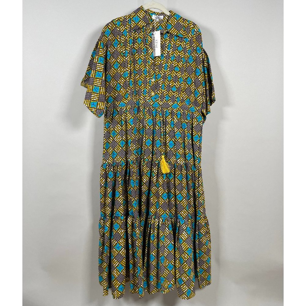 Kemi Telford Sunpo Drawstring Tiered Dress size Medium NWT